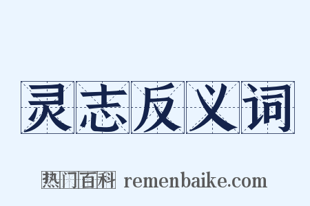 灵志反义词是什么意思的图片